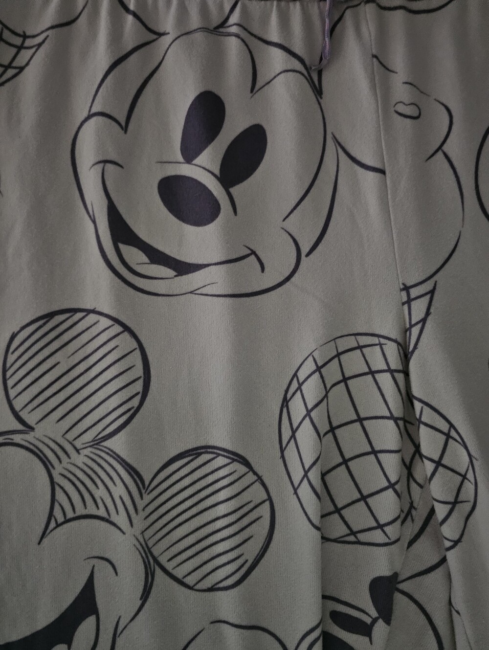 Disney Mickey Mouse Lounge Pants Plus 2X White Wide Leg Crop Pajama Disney Adult - Picture 4 of 13